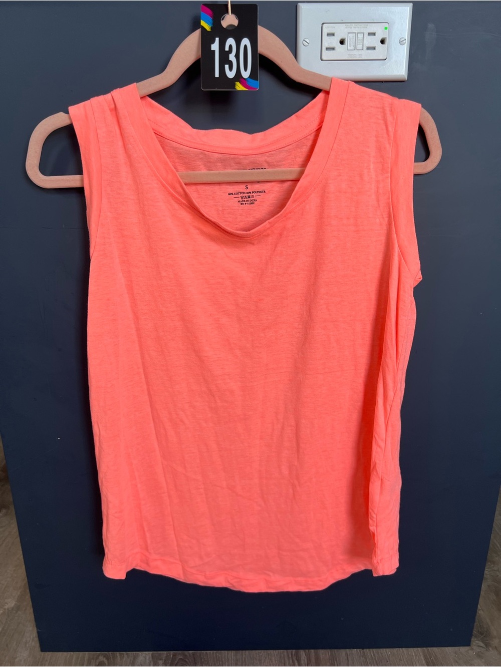 Highlighter Tank (NWOT) 🍒 Florescent Orange, Size Small